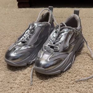 Steve Madden Silver Sneakers